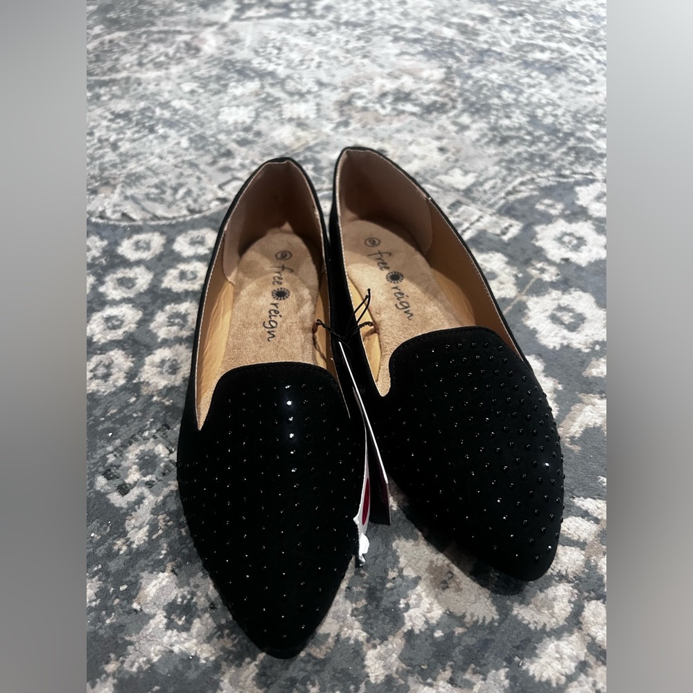 Reign Black Studded Women's Loafers